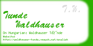 tunde waldhauser business card